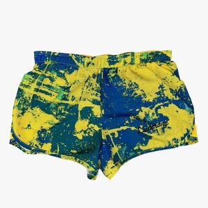 Nike Short Womens XS Extra Small Yellow Harbor Blue Running Dri Fit Livestrong